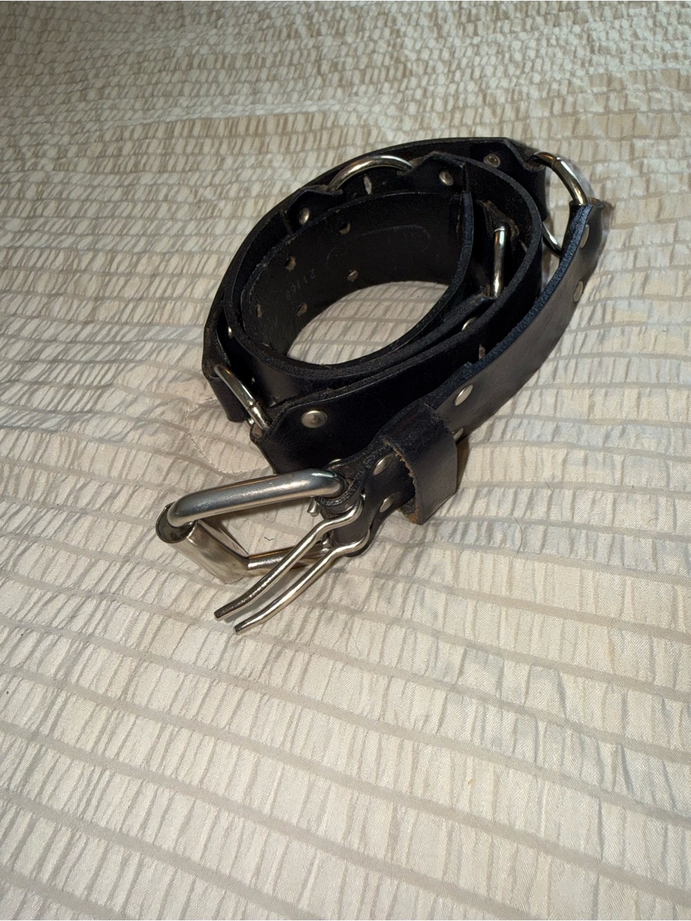 Leather Belt with O Rings